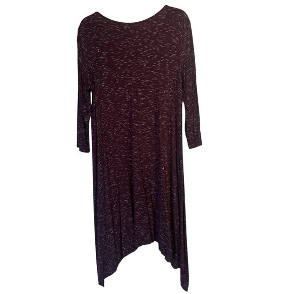 Max Studio Women's Shark Bite Hem 3/4 Sleeve Stretch Pullover Dress Sz X… - Picture 5 of 6